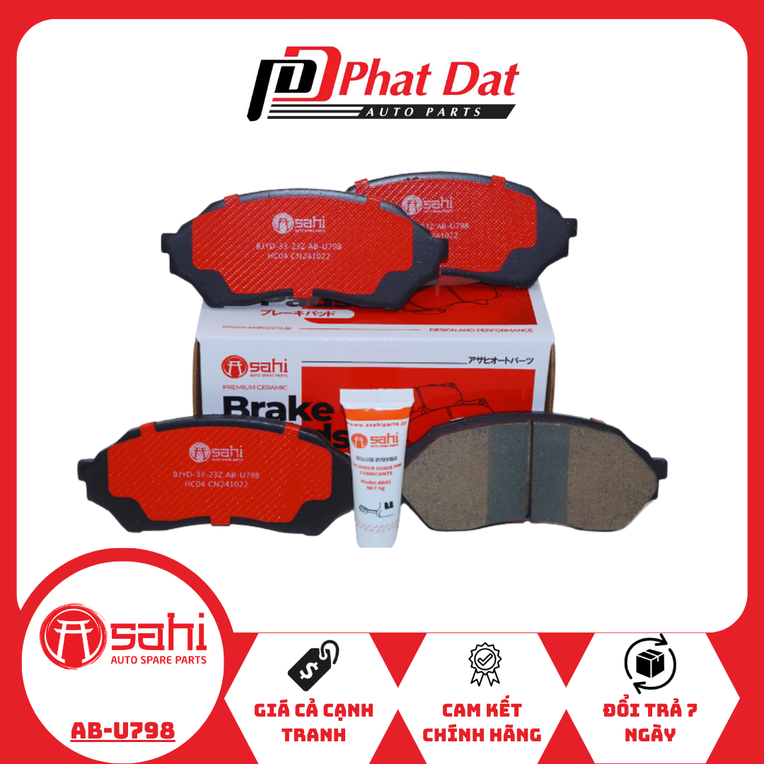 Má phanh trước Asahi tương thích Laser 1.6 00-05, 323 00-05 Má phanh trước Asahi tương thích Laser 1.6 00-05, 323 00-05